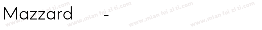 Mazzard 字体下载字体转换